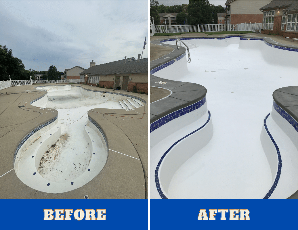 Interglass Swimming Pool Before and After