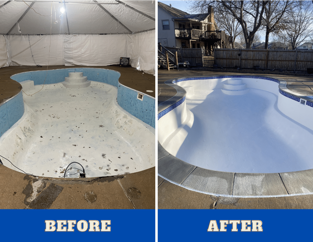 Interglass Swimming Pool Before and After