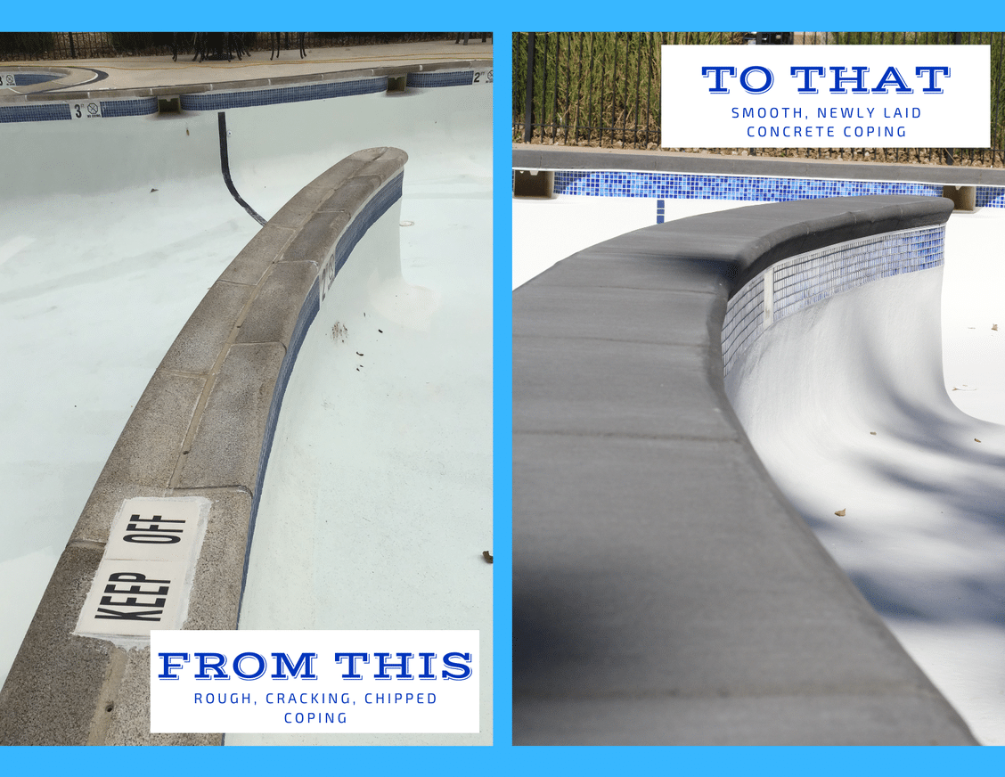 Swimming Pool Tile Before and After