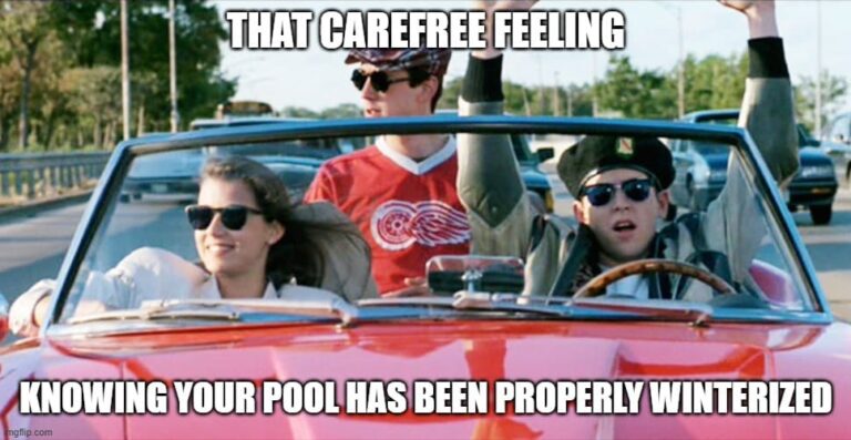 Ferris Bueller winterized pool