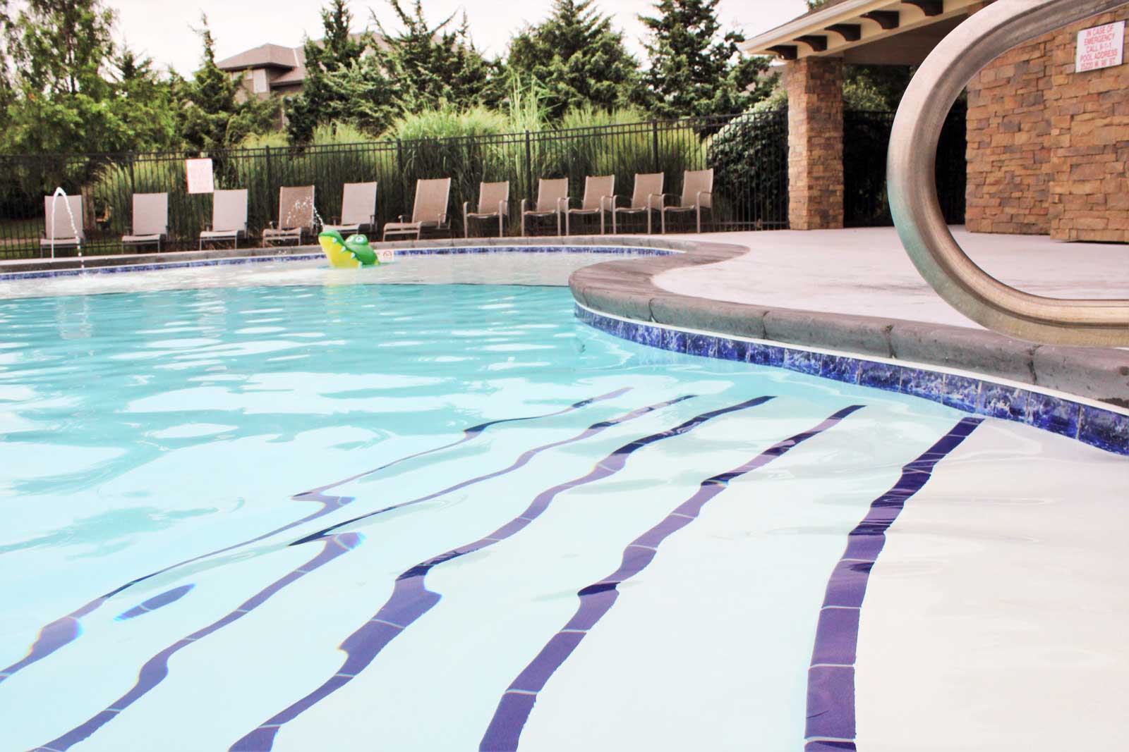 Lap swimming pool with lane markers — competitive pool facility design and maintenance